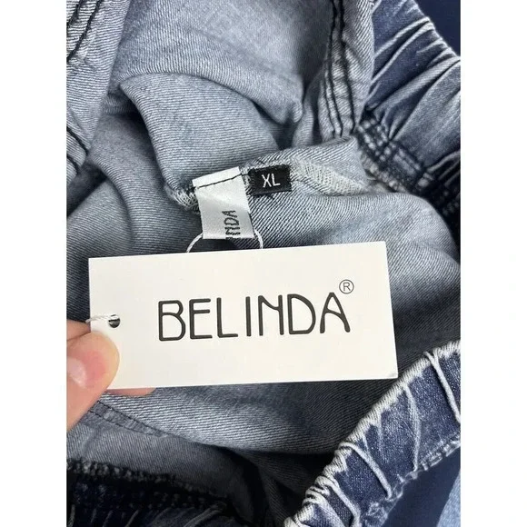 NWT Belinda Distressed Straight Ankle Jeans Size XL Drawstring Pockets Women’s - Picture 3 of 3